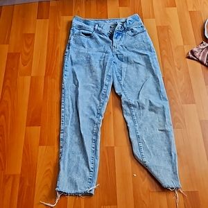 High waisted acid washed mom jeans 90s